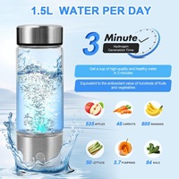Bouteilles d'eau intelligentes portables riches en hydrogène 420 ml – Soins de santé, personnalisables, vente en gros, tasses à eau hydrogénée rechargeables par USB