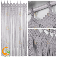 Tenture de porte artisanale vietnamienne en coton 100% avec corde, pour décoration moderne de la maison et anniversaire