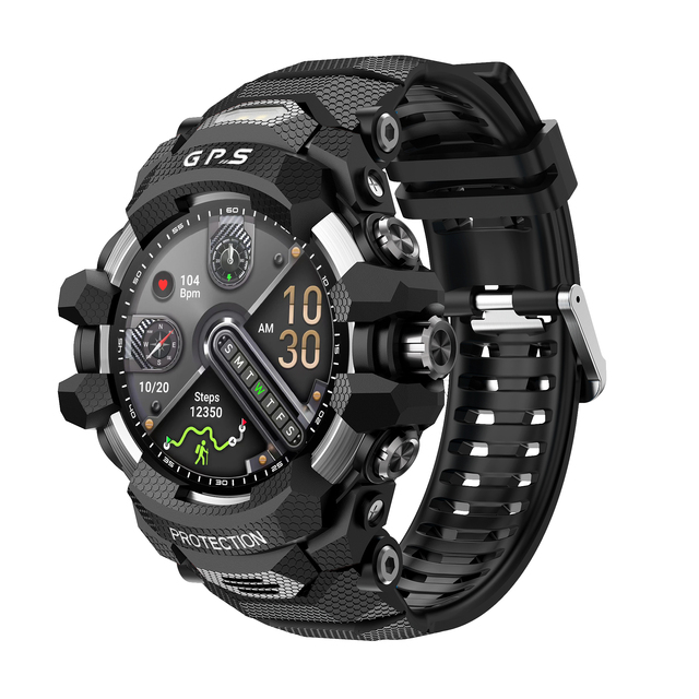 GPS Offline Map IP68 Waterproof 100+ Sports Modes Golf Swimming Relojes Men Rugged Smart Watch for Outdoor
