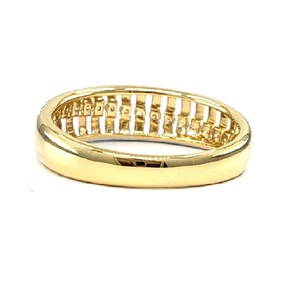 Livraison rapide bijoux fins de haute qualité 18k solide or blanc et jaune Simple forme ronde anneaux de mariage personnalisés pour les femmes - Product Image 3