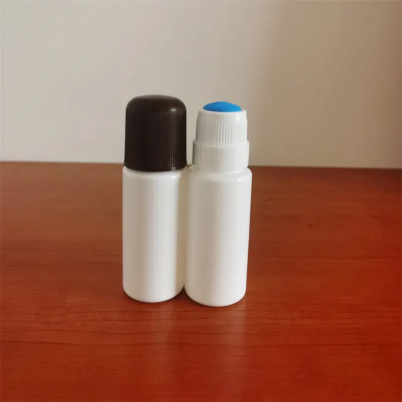 Botella aplicadora de esponja de fieltro de plástico Pe, 50ml, vacía, con tapa