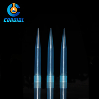 Embouts de pipette jetables transparents CORDIAL 10ul PP pour usage en laboratoire