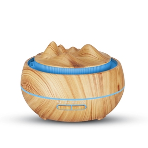 Vaporizador de madera <span class=keywords><strong>para</strong></span> hogar, Spa, Hotel, tipo cebolla, grano de madera, 400ml, generador de niebla, vaporizador de aire - Product Image 1