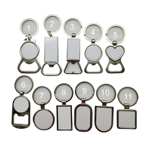 DIY personalizado foto sublimación espacios en blanco llavero cadena abrebotellas llavero de Metal - Product Image 1