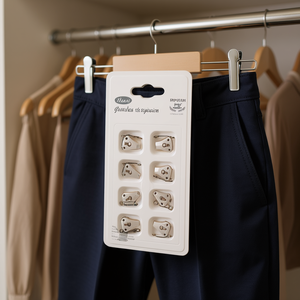 Ganci per abiti Ilan, 8 pezzi, clip di fissaggio in metallo per pantaloni - Product Image 3