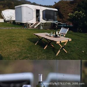 Outdoor Mobile Pod Space Hotel Cabin Aluminum Alloy Frame One Bedroom <b>Large</b> Space Four Season Tent Extended Type Oval Shape - Product Image 2