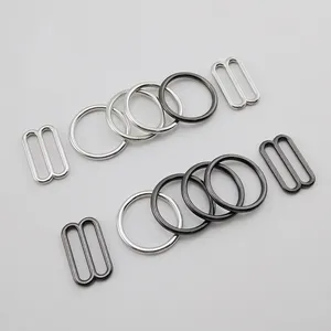 Customized Size Metal Bra Rings Sliders Hooks Bra Hook Swimwear Adjuster