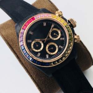 Montres mécaniques de luxe en moissanite très vendues pour hommes, montres sport multifonctions, chronomètre automatique, montre-bracelet étanche - Product Image 4