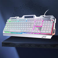 Ensemble clavier et souris de jeu filaire LED professionnel rétro-éclairé ensemble souris gamer pleine grandeur pour ordinateur de bureau