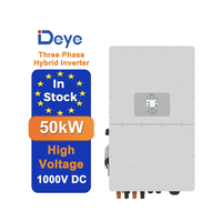 Deye 50kW Hybrid Solar Kit 120kWh Batería + Longi Hi-Mo X6 585W Paneles para almacenamiento de energía comercial y sistemas conectados a la red