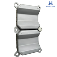 Ponton flottant modulaire en PEHD pour jet ski, quai de bateau, emplacement pour yacht, marina, jet ski aquatique avec charnière 500x500x345mm Hisea Dock