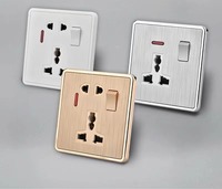 Soket sakelar Dinding Universal 13A standar Inggris harga murah soket listrik multifungsi maks 16A/10A/45A. Saat ini 250V