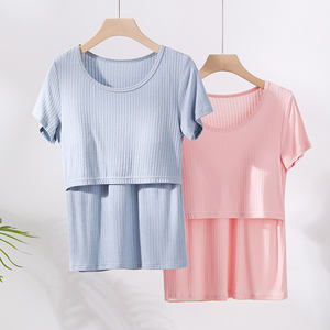 T-shirts de maternité à manches courtes, Tops personnalisables, vente en gros, pour femmes enceintes - Product Image 2