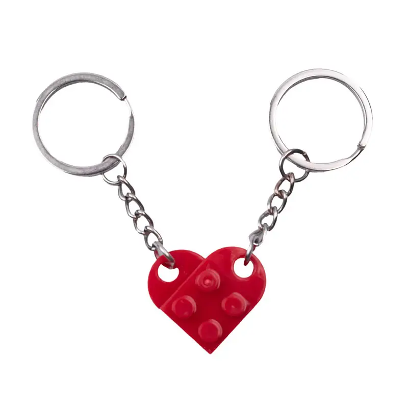 custom Colorful key ring heart shape Couples key chains Valentine's Day Gift