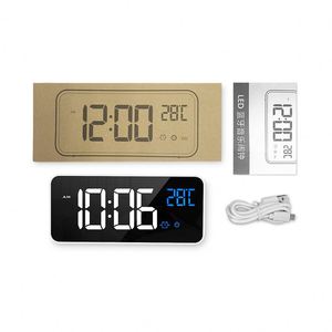 For Digital Smart <b>Clock</b> Music Alarm LED Night Light Snooze Function Temperature Display Calendars Electronic Desk Bedside - Product Image 4