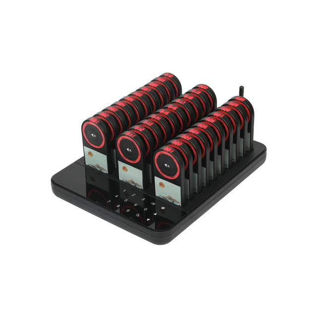 Restaurant Pager System Wireless Guest Paging Queuing Call Coaster Beeper Vibration Flashing Long Range for Cafe Food Truck