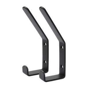 Wall <b>Mounted</b> Coat Hook Heavy Duty Minimalist Design Rectangle Shape TF-241 Black Metal Hook for Entryway Storage - Product Image 4