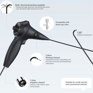 Endoscope vétérinaire pour chien, portable, tout-en-un, caméra USB, source de lumière froide LED, 130° de déflection réglable - Product Image 2