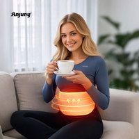Anjuny 2-en-1 chauffe-mains USB et ceinture chauffante pour l'utérus, lavable, à température contrôlée, masseur abdominal, coussin chauffant menstruel