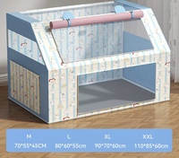 Nouveau modèle de lit pour chat respirant d'été, lit pour chien, villa portable pour animaux de compagnie, cage de reproduction rectangulaire pour chat, accessoire pour animaux de compagnie