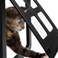 Porte pour animaux de compagnie magnétique en plastique rectangulaire à suspendre, sans découpe, pour moustiquaire de fenêtre, pour chats et petits chiens