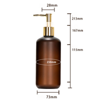 Flacon pompe cosmétique de luxe 500 ml, impression sérigraphique personnalisée, logo sur mesure, emballage pour lotion, shampoing, gel douche, marque privée