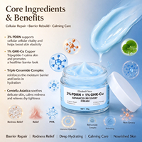 Crème réparatrice personnalisée OEM PDRN GHK Cu Peptide de Cuivre, hydratante intense à la Céramide, réparatrice de barrière, apaisante, hydratante – Direct Usine