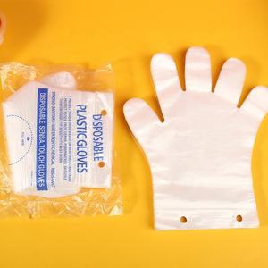 Guanti Monouso <span class=keywords><strong>in</strong></span> HDPE Trasparenti, Impermeabili, Leggeri, Senza Lattice, con Foro per Appendere, per <span class=keywords><strong>Casa</strong></span>, Supermercato, Stazione di Servizio - Product Image 1