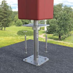 <span class=keywords><strong>Pied</strong></span> de sol galvanisé réglable en acier galvanisé à chaud pour socle en béton - Product Image 1