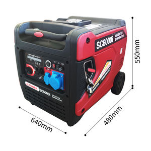 220 вольт ультра-бесшумный портативный 6 кВА газовый инверторный генератор/Новый Электрический бензиновый 6000 Вт бесшумный инверторный генератор - Product Image 1
