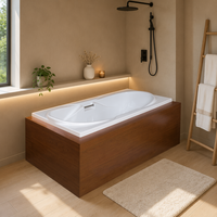 CUPC 100% acrylique renforcé FRP usine meilleur prix Ningbo 1690x850x450mm baignoire de trempage moderne pour hôtels Portable