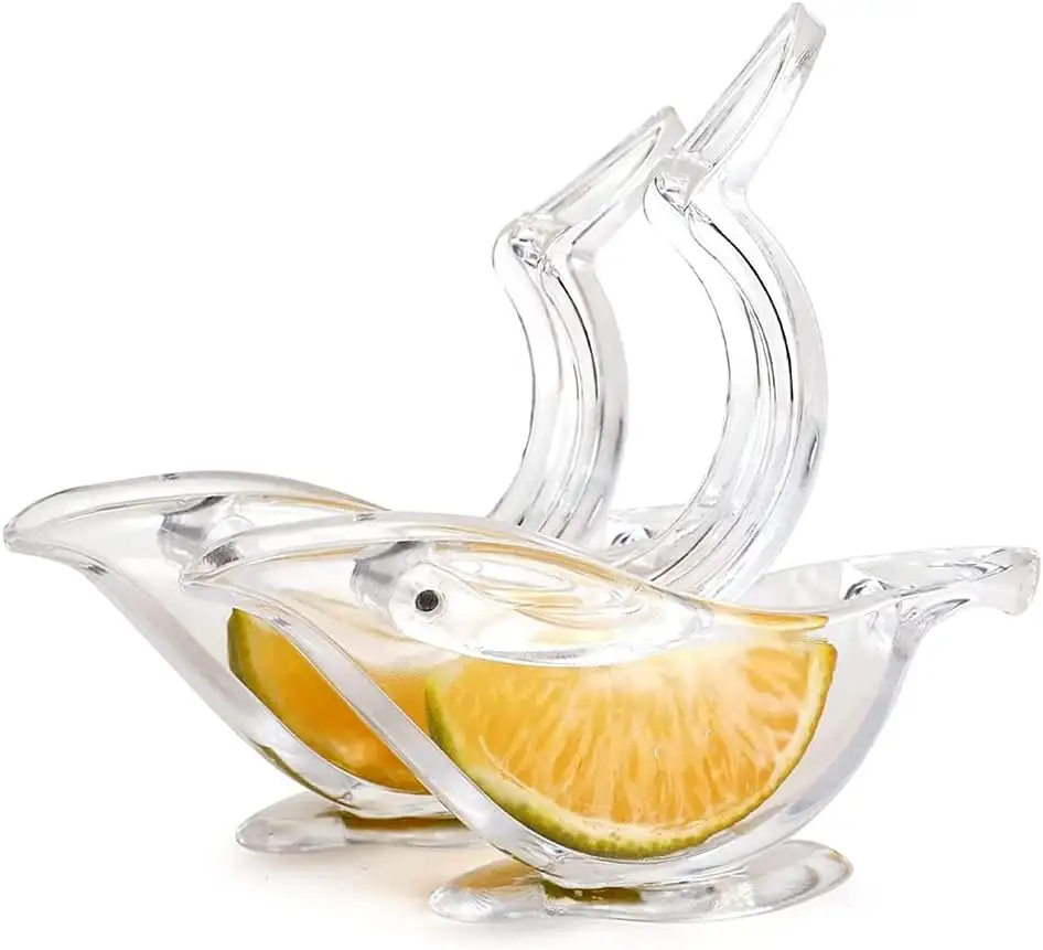 Кухонный портативный прозрачный акриловый ручной соковыжималка для лимона и фруктов в форме птицы для апельсинового лимона, лимона, лайма, граната