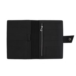 Personalized Leather Notebook Folder Passport <b>Holder</b> <b>Wallet</b> With Zipper Snap Closure - Product Image 1