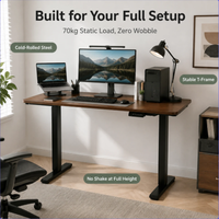 Bureau électrique réglable en hauteur, poste de travail assis-debout 120x60cm avec 3 préréglages de mémoire, affichage numérique, pour bureau à domicile