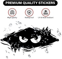 Autocollants de voiture amusants à thème monstre, imprimés numériquement, en vinyle imperméable, adhésifs, 100 pièces, designs personnalisés pour camions, jeps, ordinateurs portables
