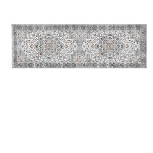 Alfombra de pasillo de terciopelo cristalino con patrón de medallón, antideslizante, de fibra de poliéster, para uso doméstico, de 2x8 pies, para sala de estar o entrada. - Product Image 3