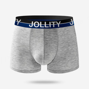 Calzoncillos bóxer cortos modernos con logotipo personalizado de algodón Spandex No Fly All Day Comfort Ultra-Soft Men Trunk Underwear - Product Image 2
