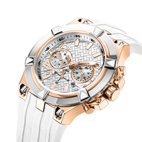 Montre de sport de luxe pour homme, de qualité supérieure, avec logo personnalisé, bracelet en silicone, cadran à aiguilles, boîtier en acier inoxydable, étanche 10 bars