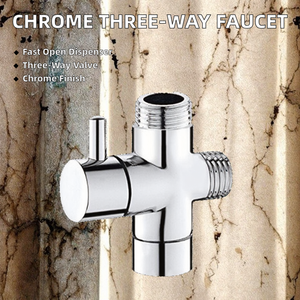Douche en laiton chromé au design moderne pour hôtel avec inverseur, installation facile - Product Image 2
