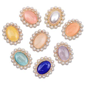 Adornos de diamantes de imitación con forma ovalada para boda, adornos de diamantes de imitación con parte trasera plana para decoración de pasteles - Product Image 6