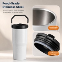 Gobelet isotherme à double paroi de 20 oz, grande capacité, bouteille thermique en acier inoxydable 304, prêt pour la sublimation