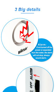 Alarme de débordement de haute qualité pour salle de bain, empêche l'eau de couler <span class=keywords><strong>à</strong></span> la maison, capteur de détection d'eau avec alarme sonore réglable - Product Image 5