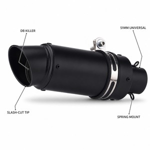 Silencieux d'échappement universel pour moto, 51mm, avec support à ressort DB Killer, pour Dirt Bike Enduro <span class=keywords><strong>MX</strong></span> <span class=keywords><strong>250cc</strong></span> 450cc - Product Image 4