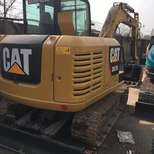 Mini-excavatrice CAT 305.5E, équipement de construction, jaune, sur chenilles - Product Image 1