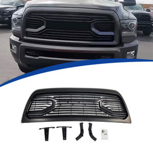 Grille de remplacement noire mate style Big-Horn pour pare-chocs avant Dodge Ram 2500/3500 2010-2018 avec éclairage LED, directement de l'usine - Product Image 1