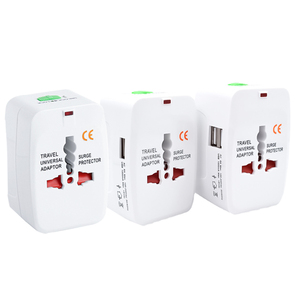 Puerto USB alimentación <span class=keywords><strong>portátil</strong></span> todo en uno adaptador de viaje internacional <span class=keywords><strong>universal</strong></span> enchufe adaptador de enchufe de viaje <span class=keywords><strong>cargador</strong></span> con 1USB 2USB - Product Image 1