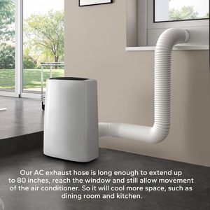Có Thể Điều Chỉnh <span class=keywords><strong>AC</strong></span> Niêm Phong Tấm Nhựa 5.1 Inch 2 Meter Hose Của Nhãn Hiệu Điện Nhà Di Động Điều Hòa Không Khí Cửa Sổ Kit Cho Các Đơn Vị - Product Image 3
