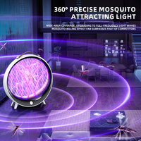 Tueur de moustiques électrique sans fil portable 2 en 1, rechargeable, avec lumière UV, piège à mouches pour intérieur et extérieur