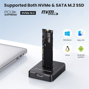 <span class=keywords><strong>M</strong></span>.2 NVMe Pcie & SATA NGFF إلى USB C محطة إرساء بروتوكول مزدوج SSD قارئ محول USB Type-C 10Gbps حاوية SSD خارجية - Product Image 6