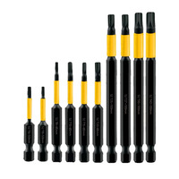 Embouts de tournevis Torx magnétiques en acier allié S2 industriel, embouts à impact avec trou central de sécurité T6-T40, plusieurs longueurs, OEM, garantie 3 ans